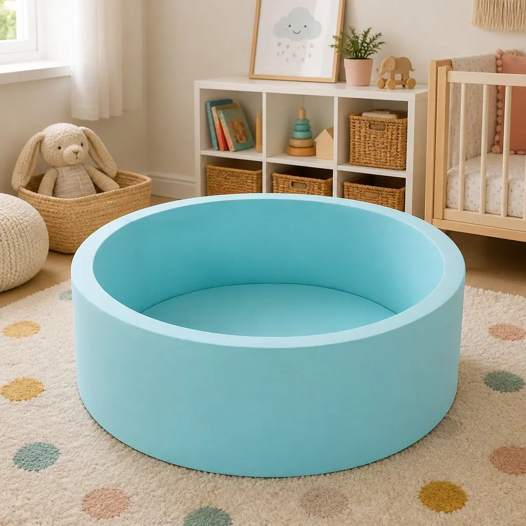 Kids Foam Ball Pit 90cm Blue Play Space