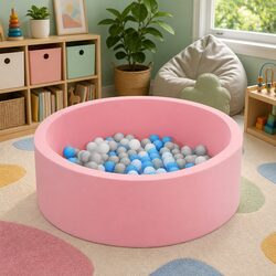 Premium Pink Kids Foam Ball Pit 90cm for Safe Play