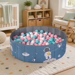 Durable Kids Ball Pool Pit with Carry Bag - Blue