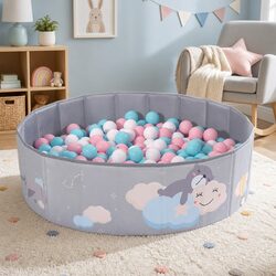 Durable Foldable Grey Ball Pit Pool for Kids