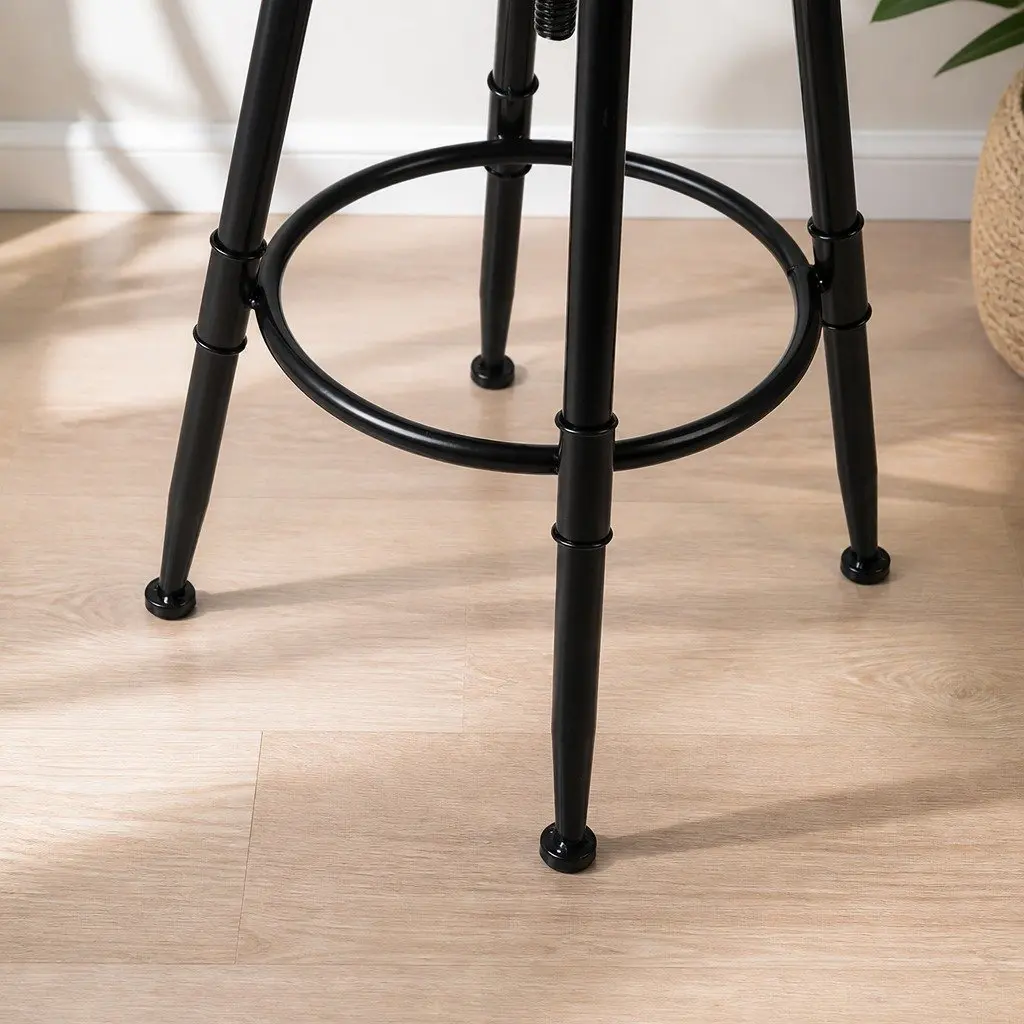 Wooden Swivel Bar Stools Set of 4