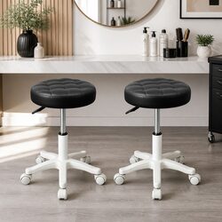Durable Rolling Bar Stool with 360° Swivel & Wheels