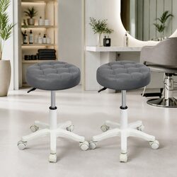 Durable Swivel Bar Stool with Casters for Office and Spa
