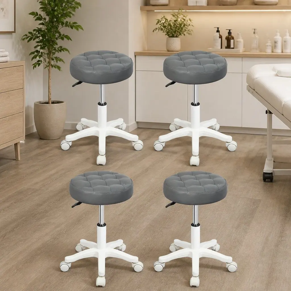 Rolling Bar Stool Swivel Chair with Casters Set of 4