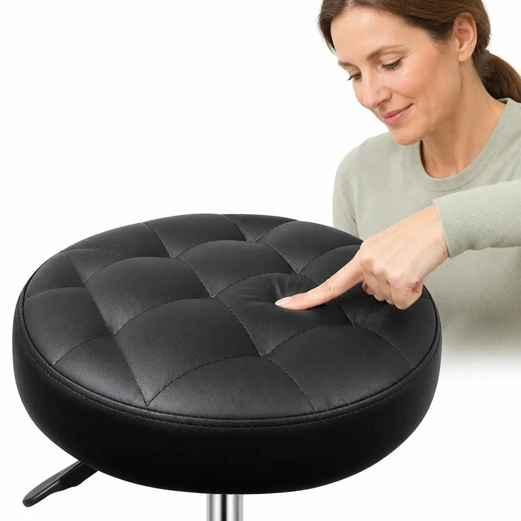 Rolling Bar Stool with 360° Rotation