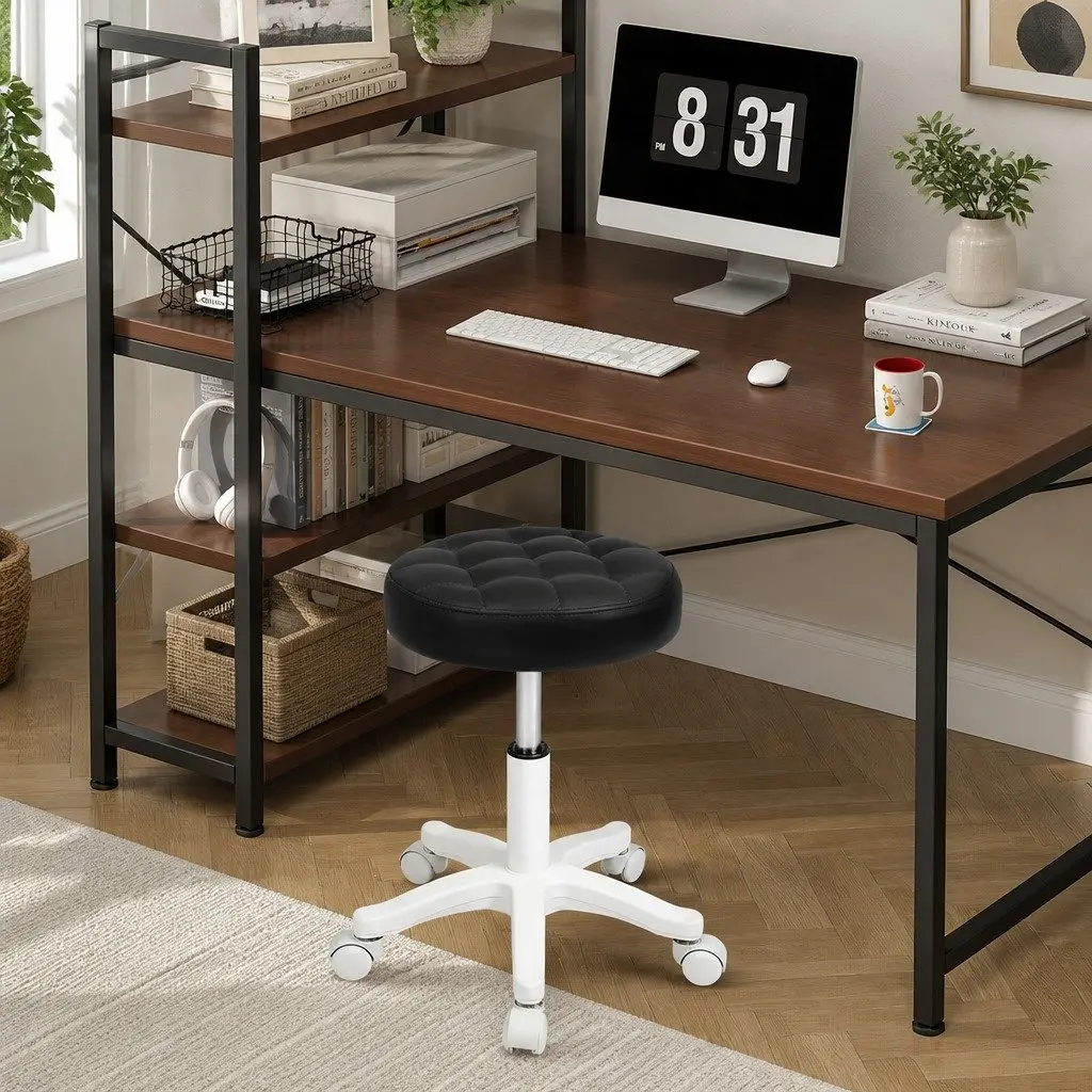 Rolling Bar Stool with 360° Rotation