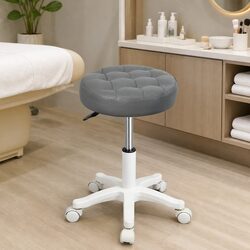 Premium Rolling Bar Stool with Gas Lift and 360° Swivel