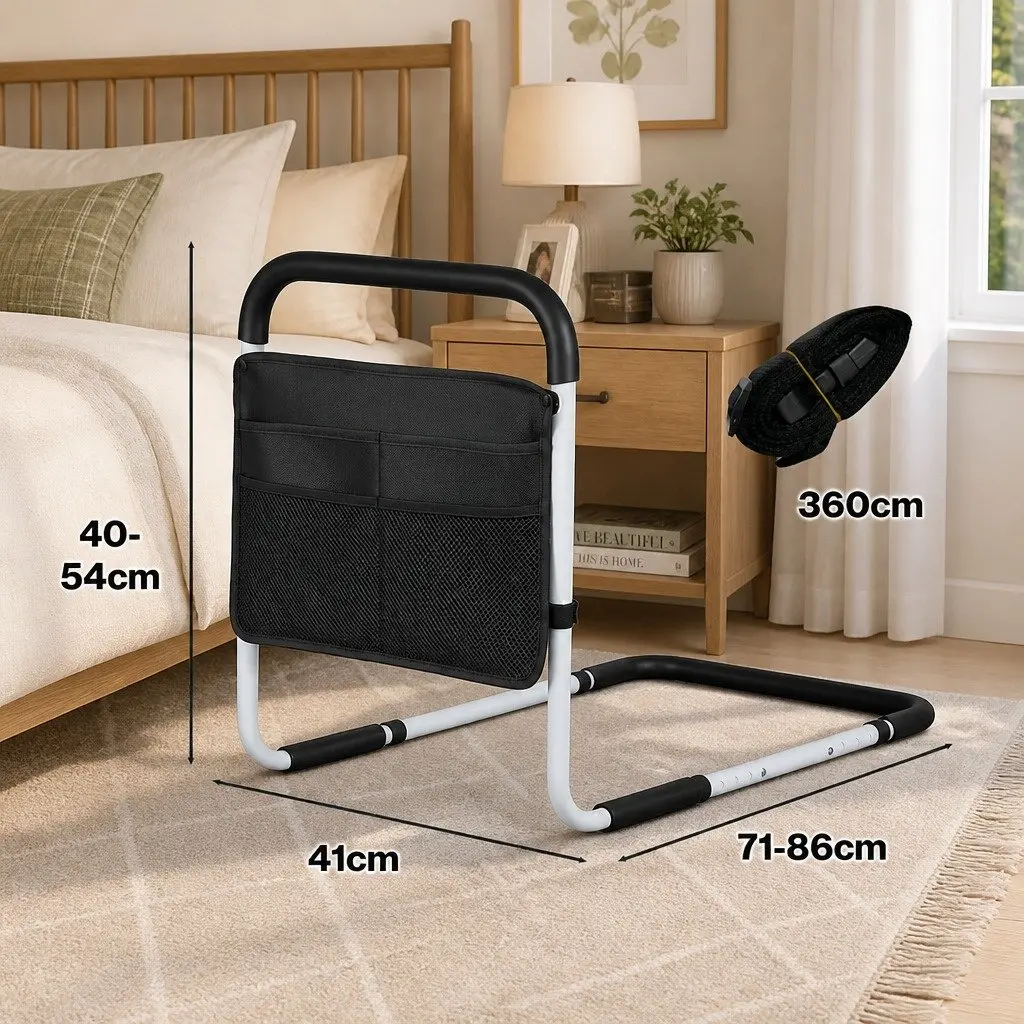 Adjustable Bed Rail Safety Assist Grab Handrail for Elderly