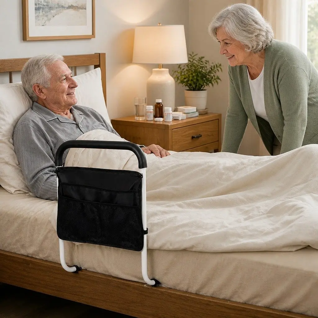 Adjustable Bed Rail Safety Assist Grab Handrail for Elderly
