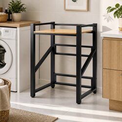 Durable Over Washing Machine Storage Rack - Black 75cm