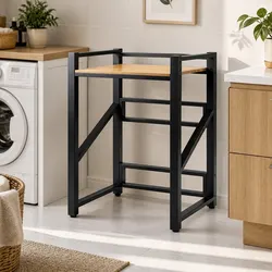 Durable Over Washing Machine Storage Rack - Black 75cm