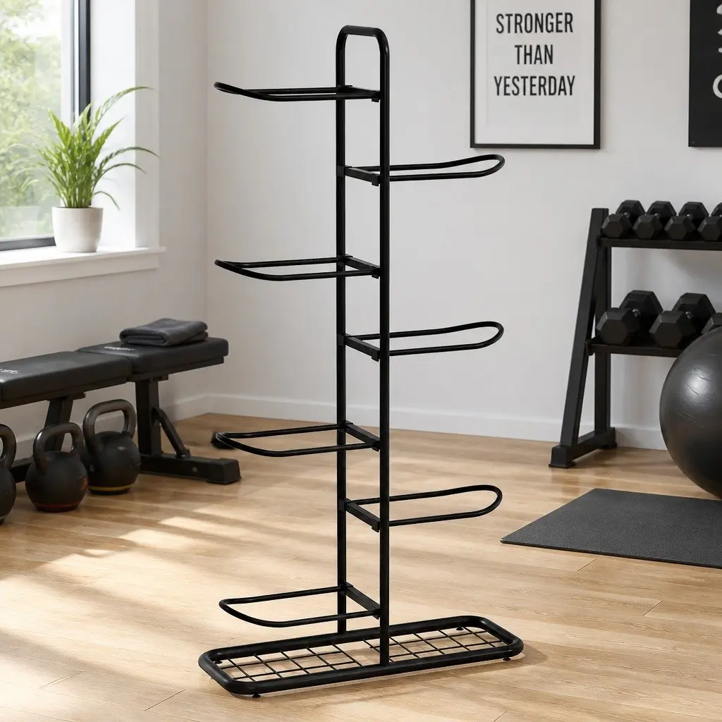 7-Tier Ball Storage Rack for Sports Gear Organization