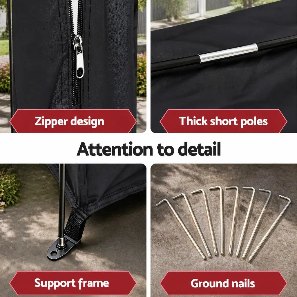 Bike Storage Tent Waterproof 210D Oxford Fabric Large Black