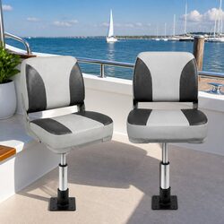 High-Quality Folding Boat Seats with Adjustable Swivel Pedestals