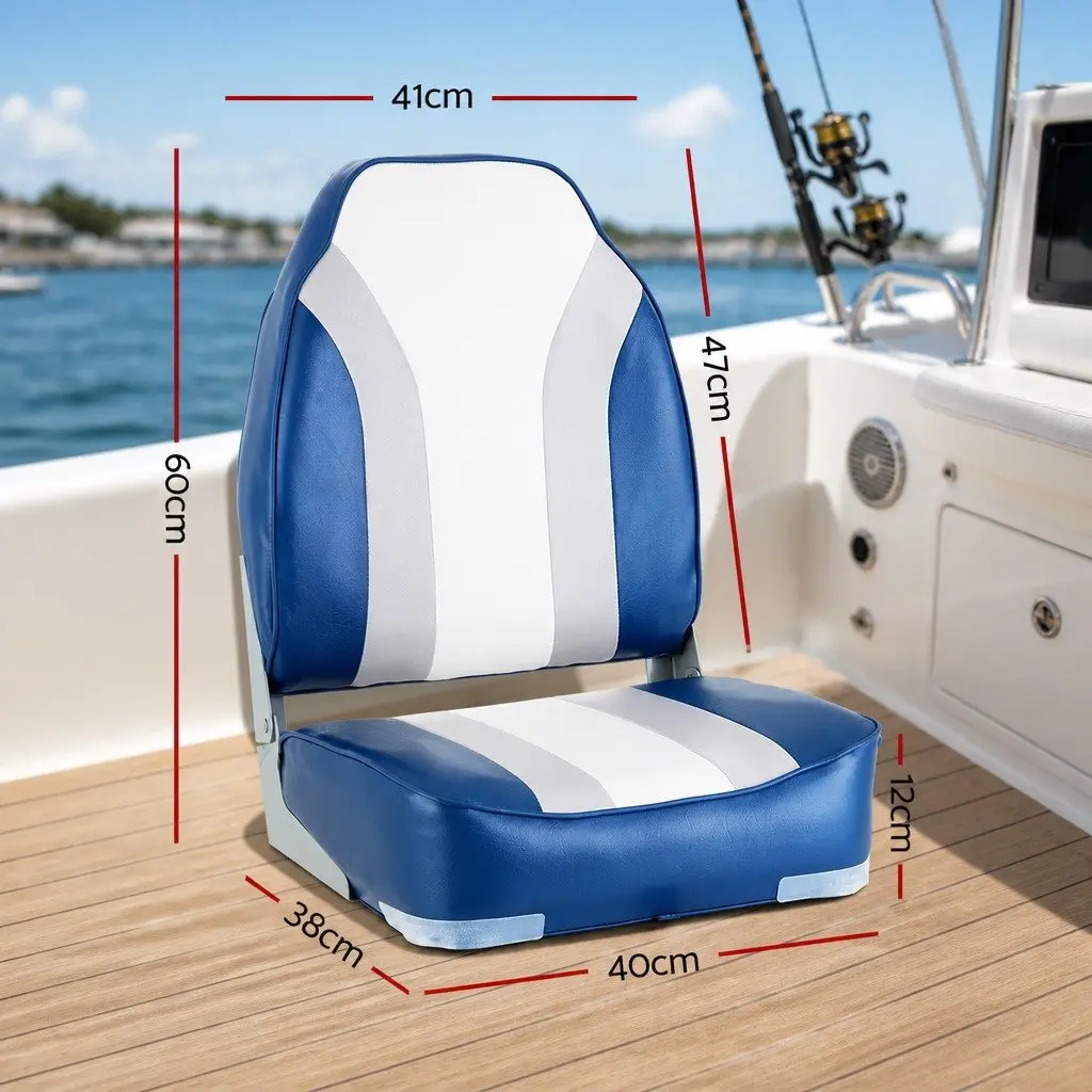 Marine Swivel Boat Seats 2-Pack with High Back and Padding