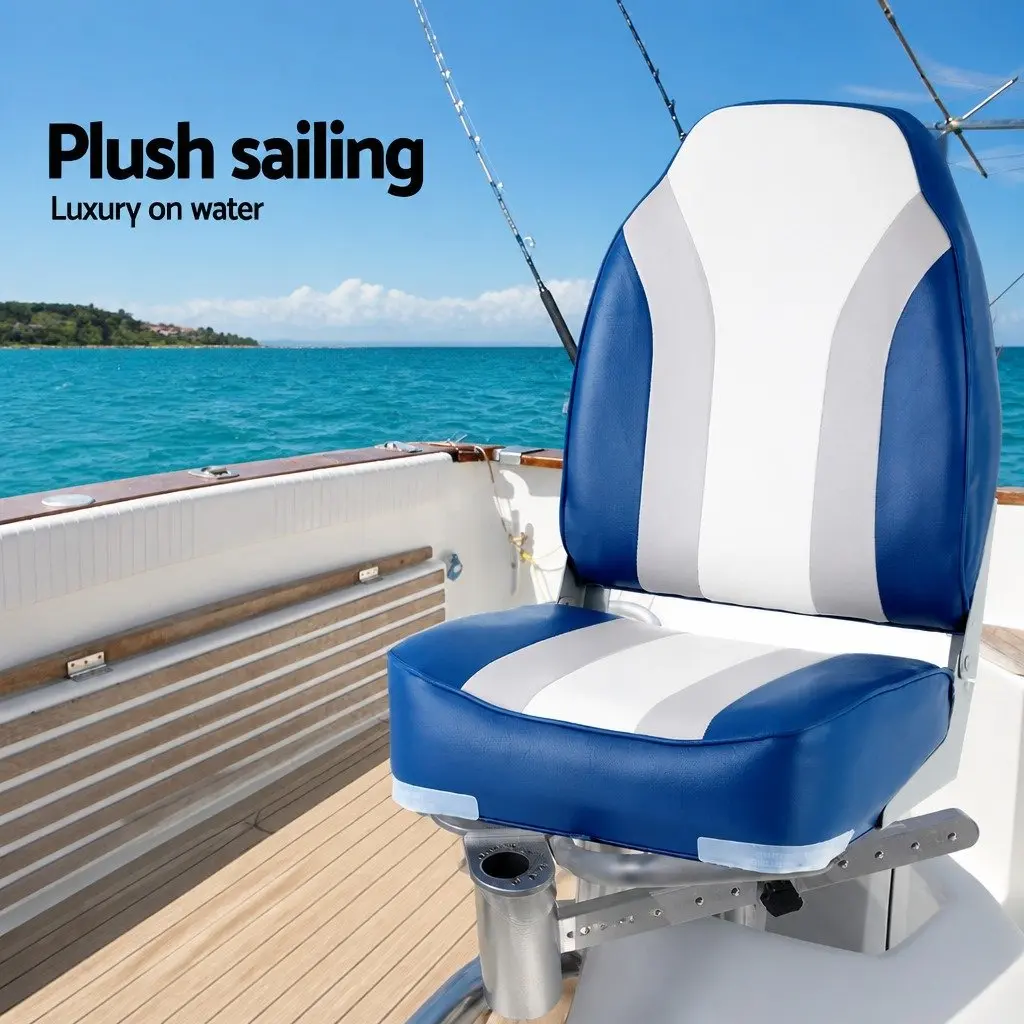 Marine Swivel Boat Seats 2-Pack with High Back and Padding