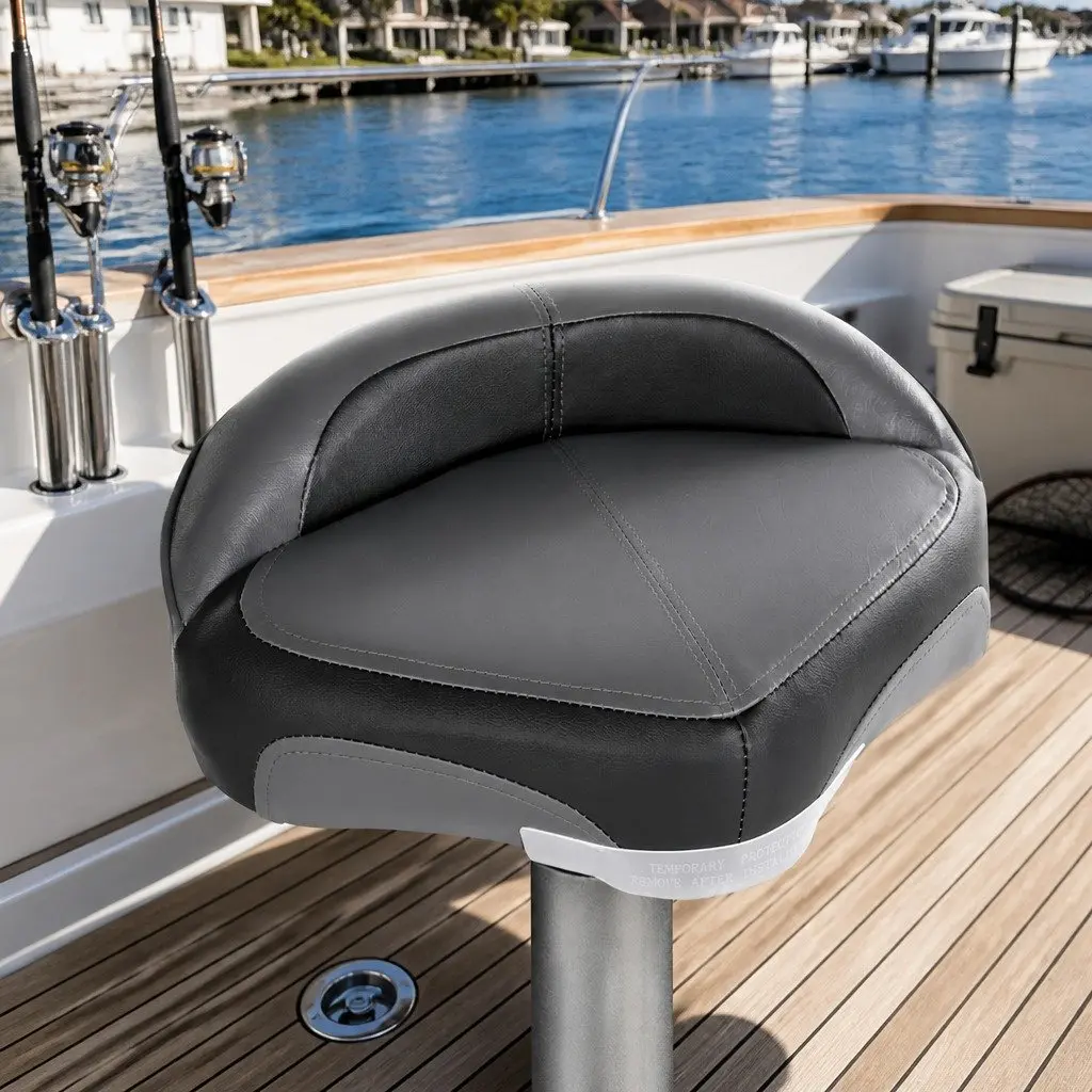 Boat Seat with Swivel Base and Padding