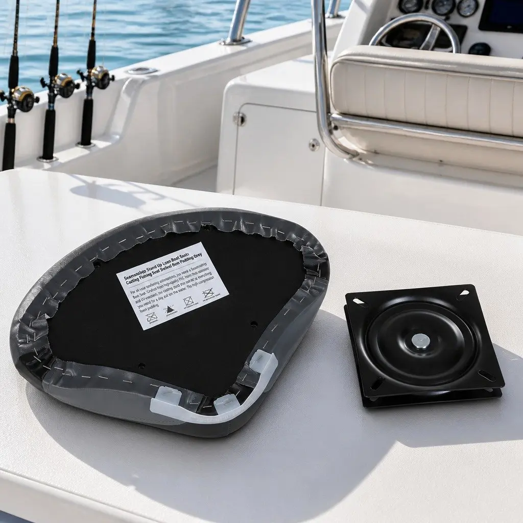 Boat Seat with Swivel Base and Padding
