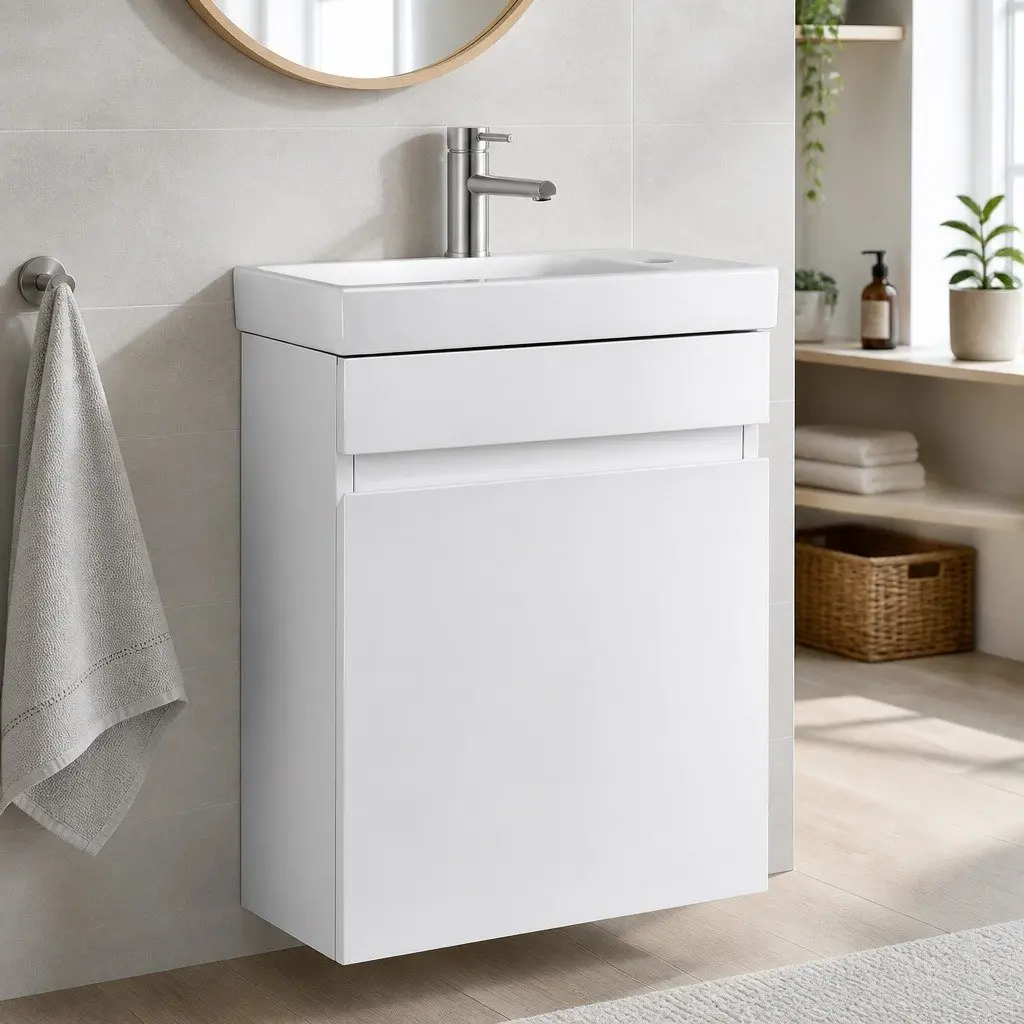 400mm Bathroom Vanity Unit with Ceramic Basin