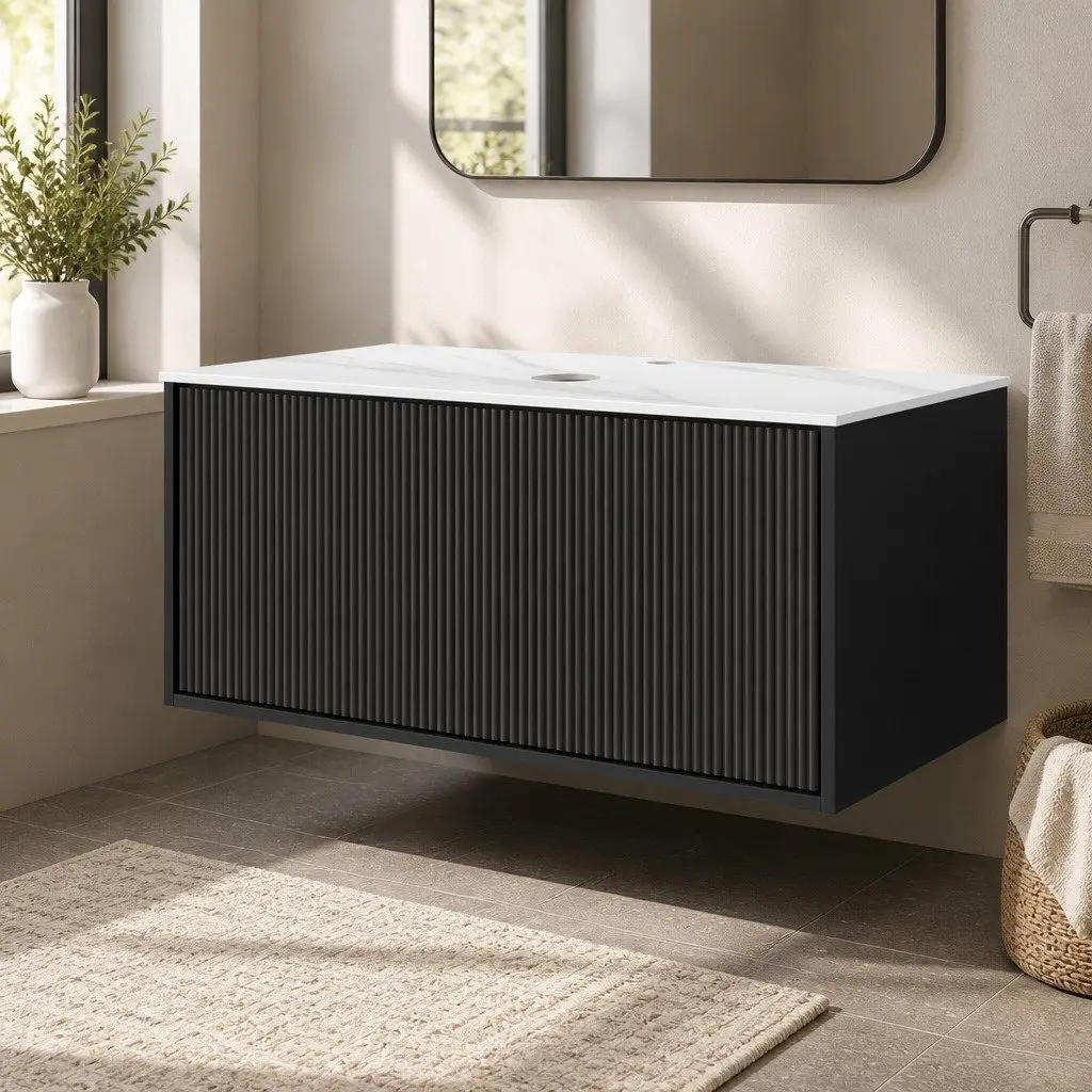 900mm Wall Hung Bathroom Vanity with Sintered Stone Countertop