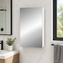 Bathroom Mirror Cabinet Storage 450x720mm White Soft-Close Doors Adjustable