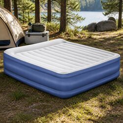 Durable King Size Inflatable Air Mattress with Built-in Pump
