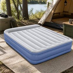 Queen Air Mattress with Sturdy I-Beam Construction