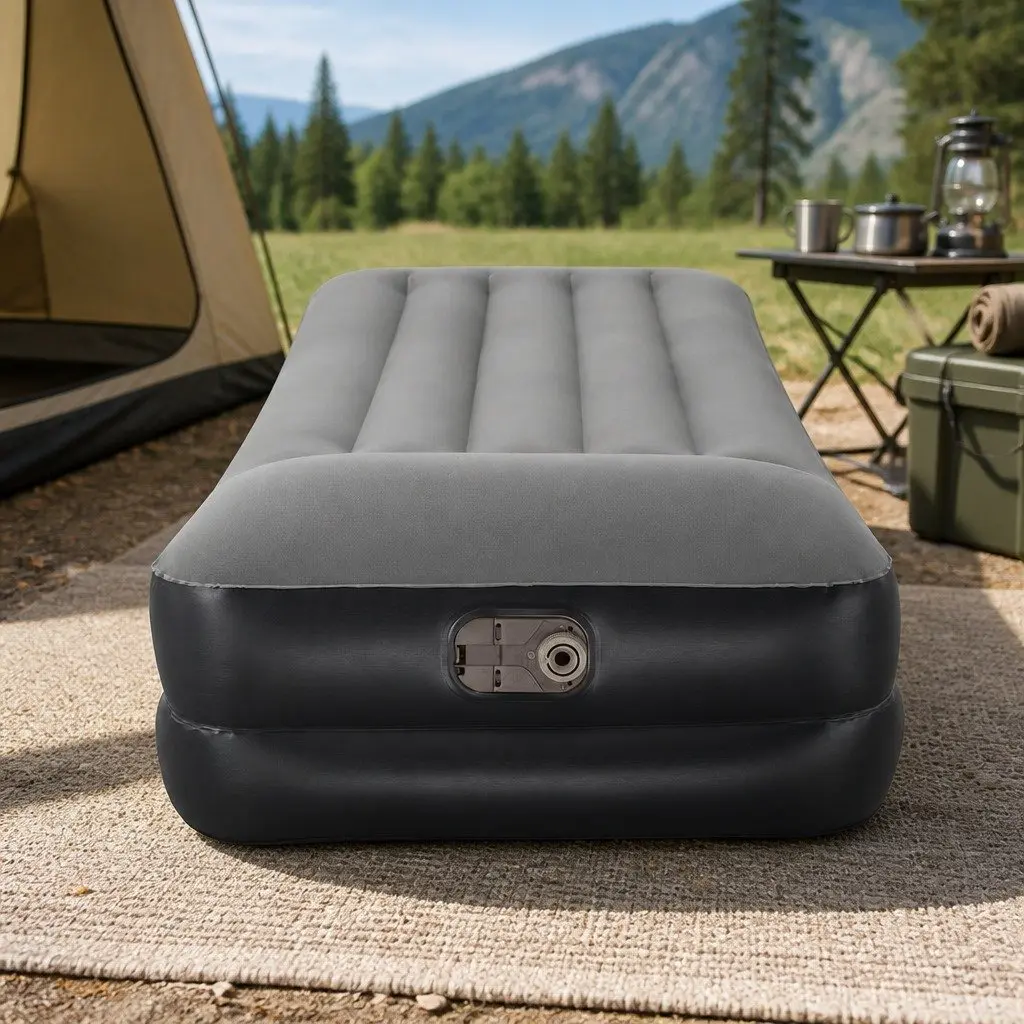 Single Air Mattress Inflatable Bed Tritech 191cm x 97cm 46cm Black