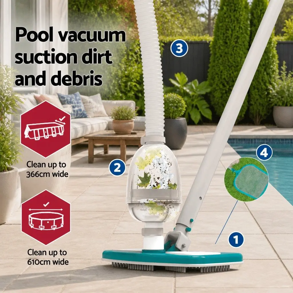 Automatic Pool Cleaner Plastic 2.79m Above Ground Pool Blue