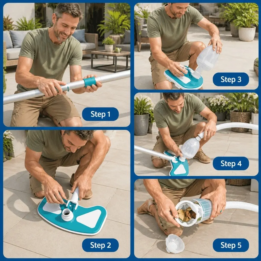 Automatic Pool Cleaner Plastic 2.79m Above Ground Pool Blue