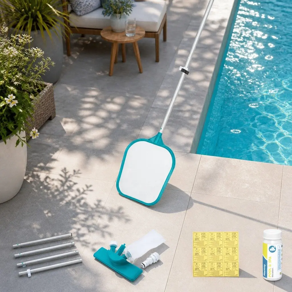 Pool Cleaner Vacuum Skimmer Kit with Thermometer