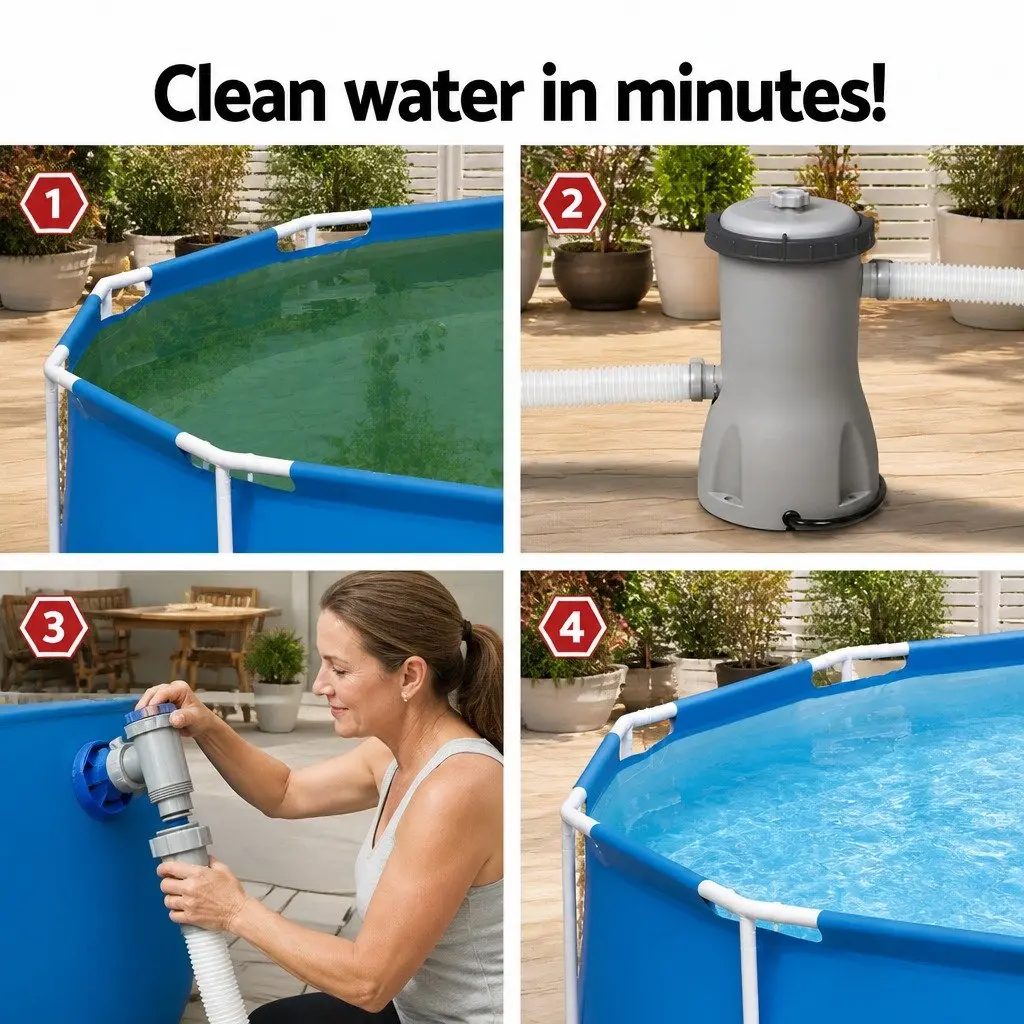800GPH Pool Filter Pump for Above-Ground Pools