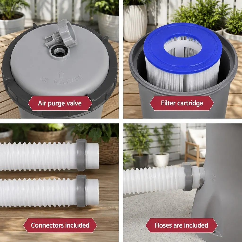800GPH Pool Filter Pump for Above-Ground Pools
