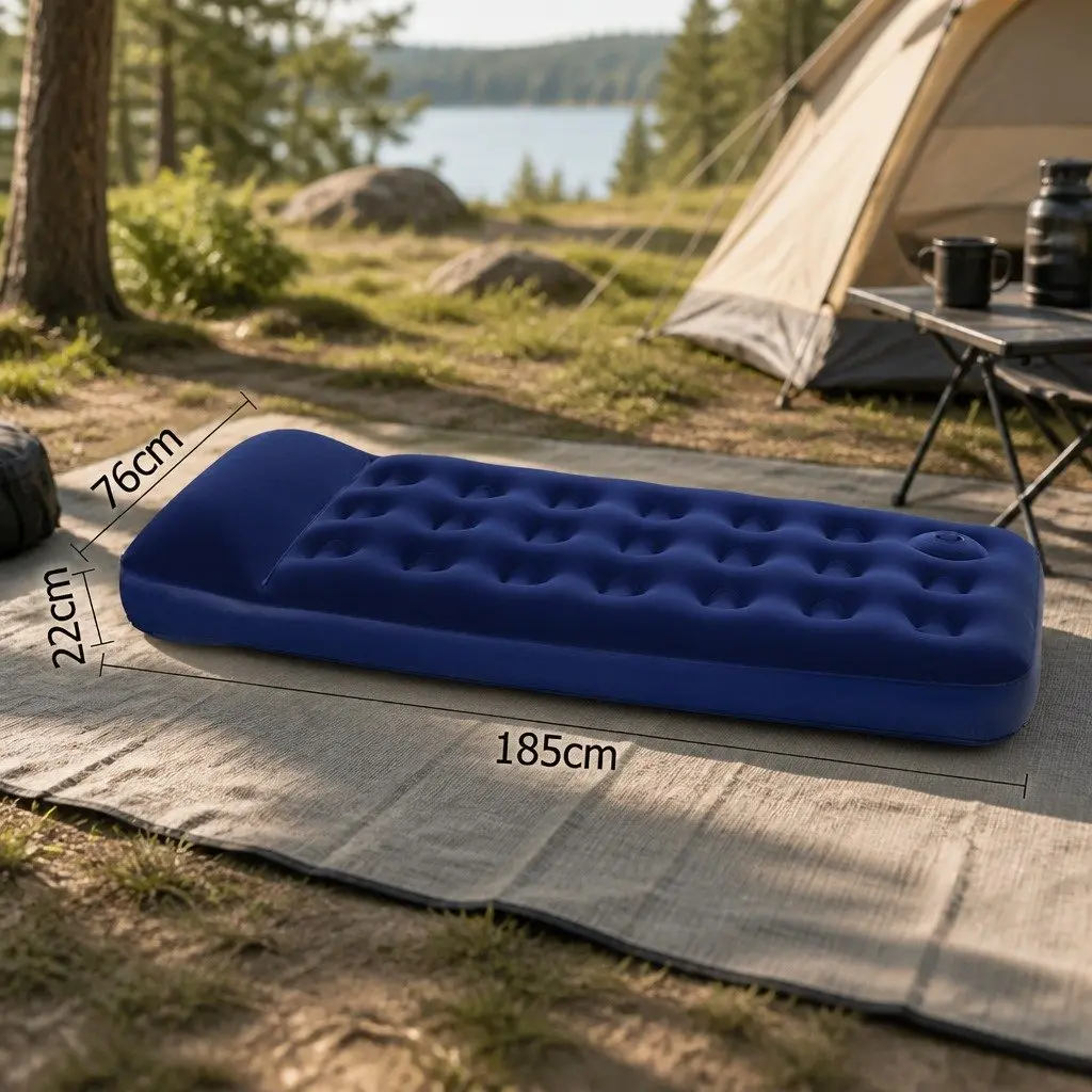 Single Inflatable Air Mattress for Indoor and Outdoor