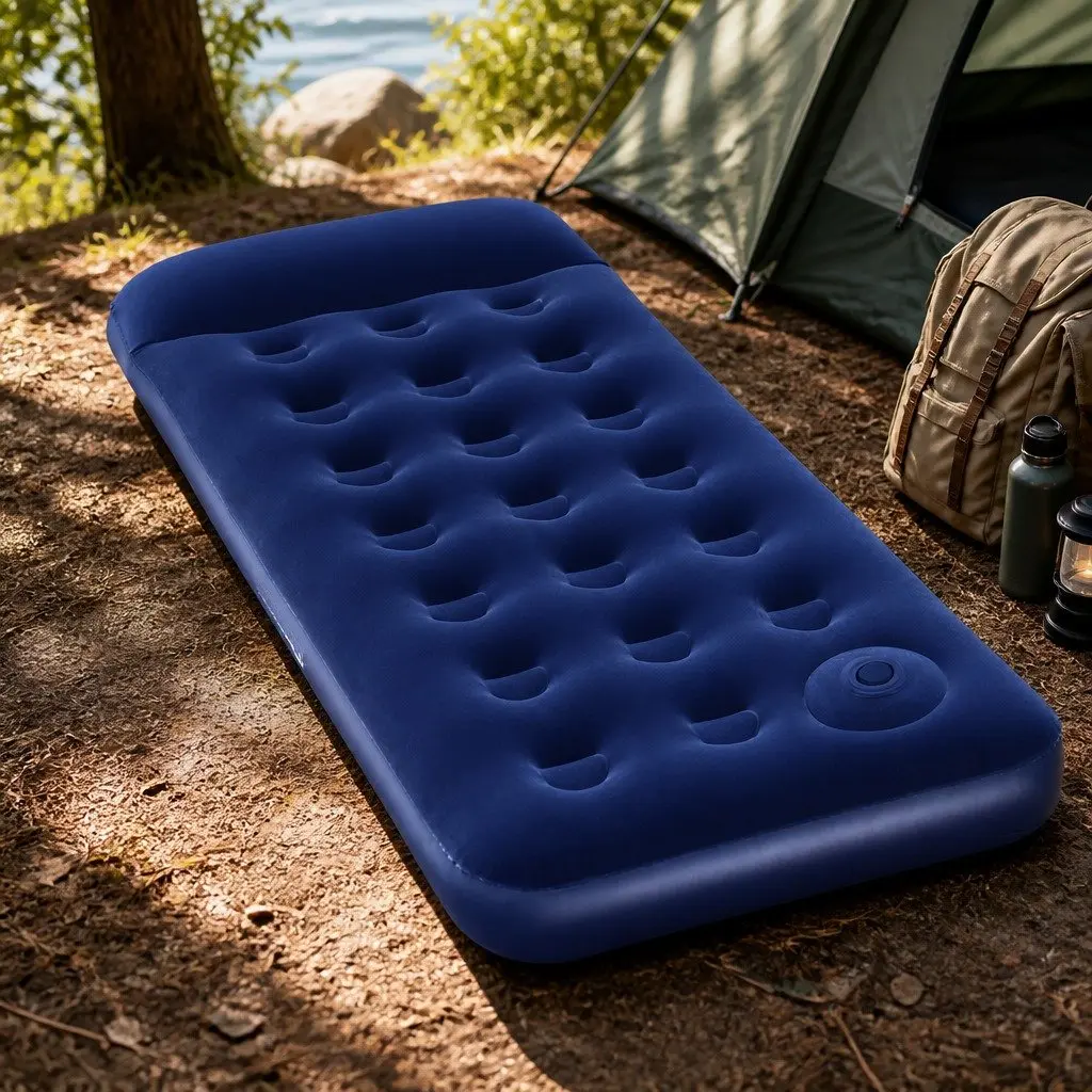 Single Inflatable Air Mattress for Indoor and Outdoor
