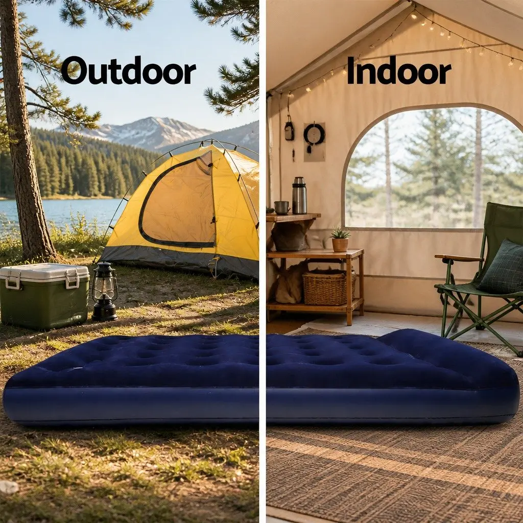 Single Inflatable Air Mattress for Indoor and Outdoor
