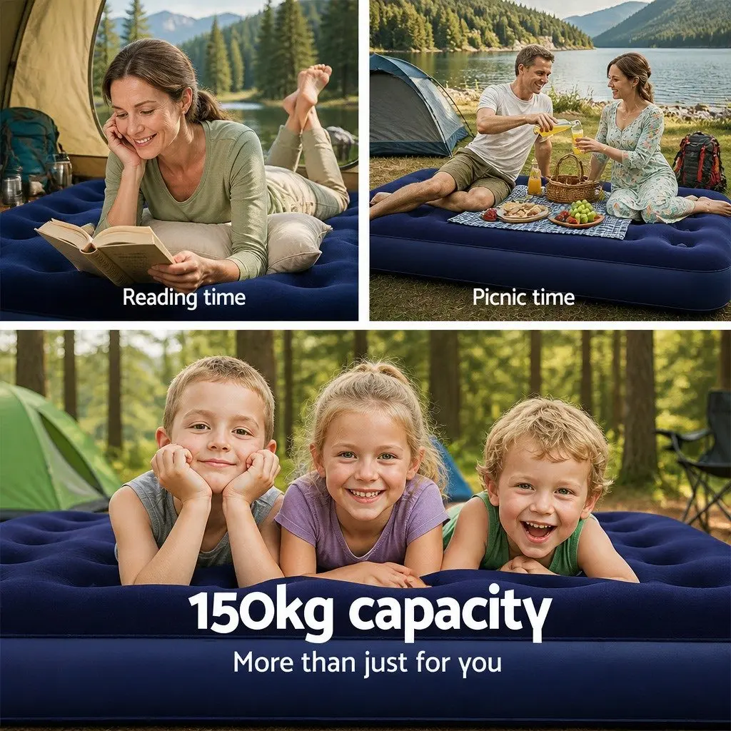 Single Inflatable Air Mattress for Indoor and Outdoor