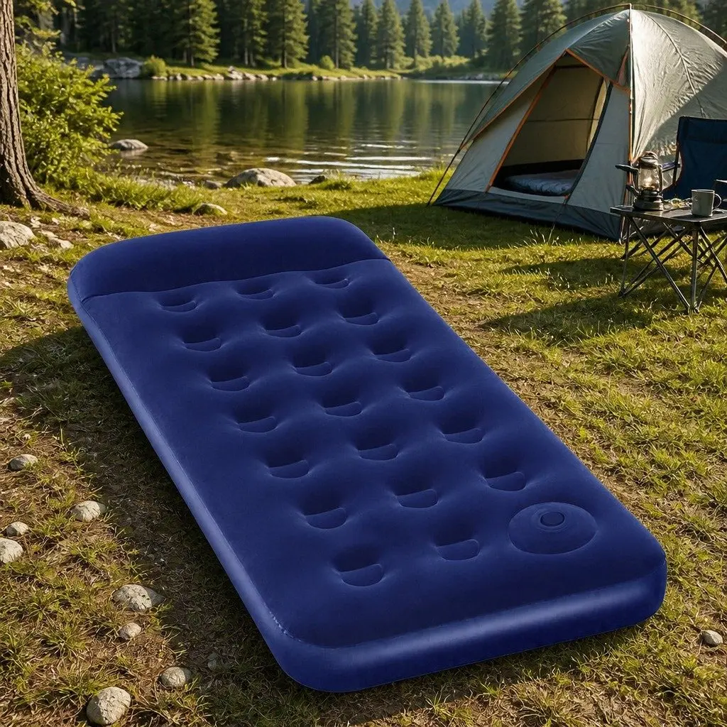 Single Inflatable Air Mattress for Indoor and Outdoor
