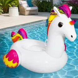 Durable Unicorn Inflatable Pool Float Rider 224x156cm