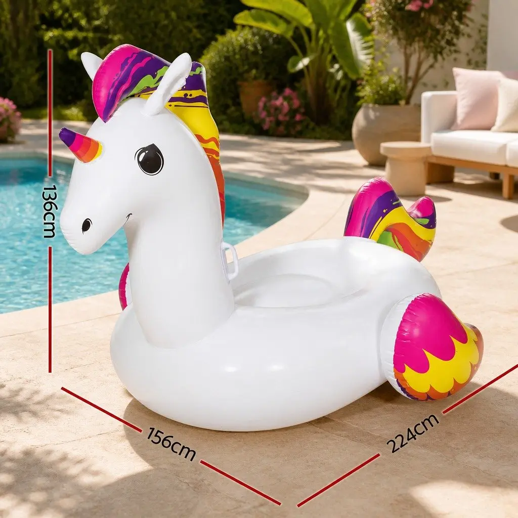 Unicorn Inflatable Pool Float Rider 224x156cm