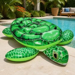 Turtle Rider Inflatable Pool Float for Summer Fun