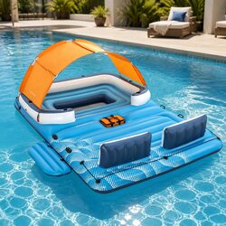 Inflatable Lounge Island for 6 with Canopy