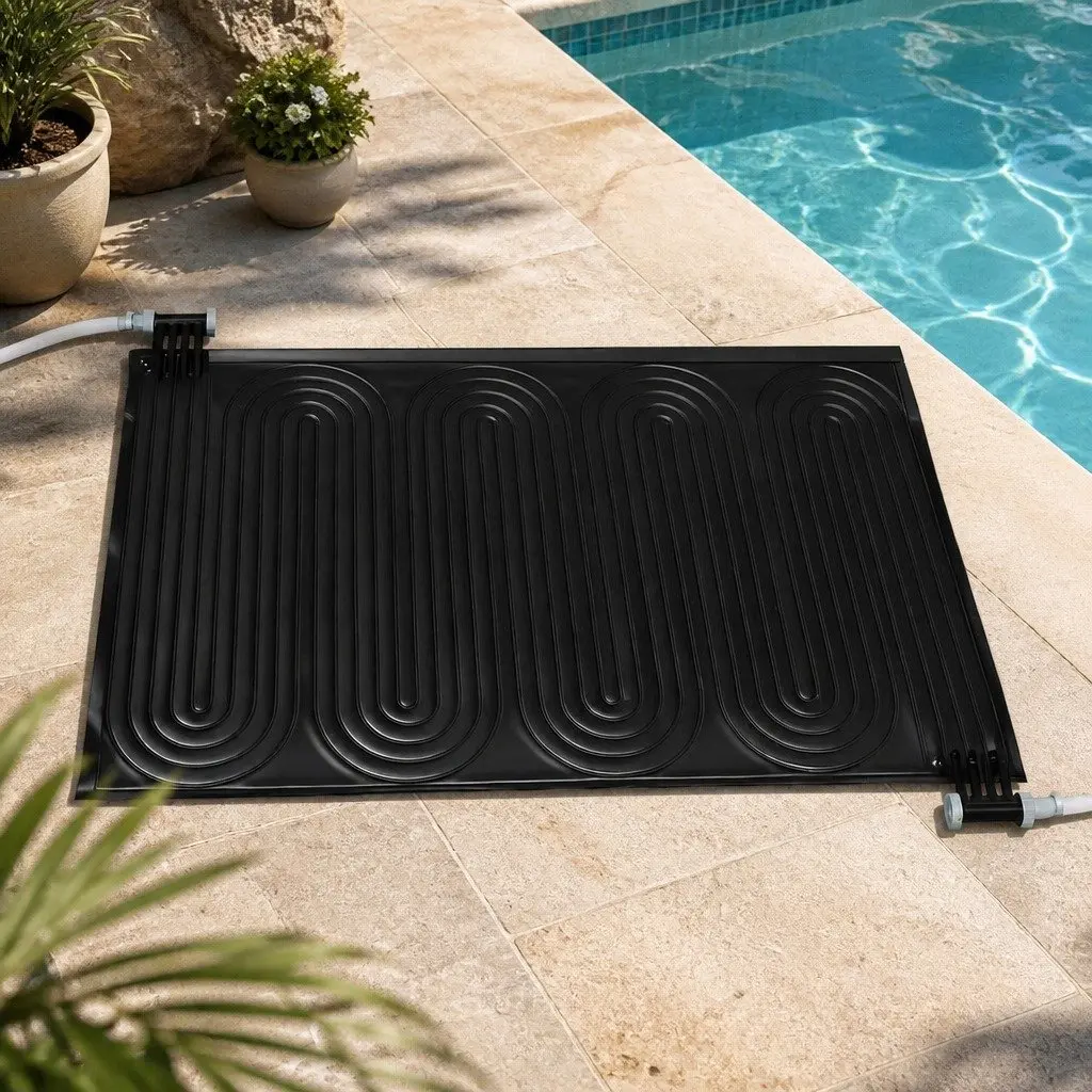 Solar Pool Heater Pad Black 110x171cm