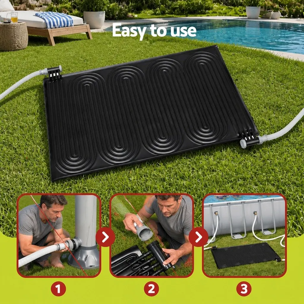 Solar Pool Heater Pad Black 110x171cm