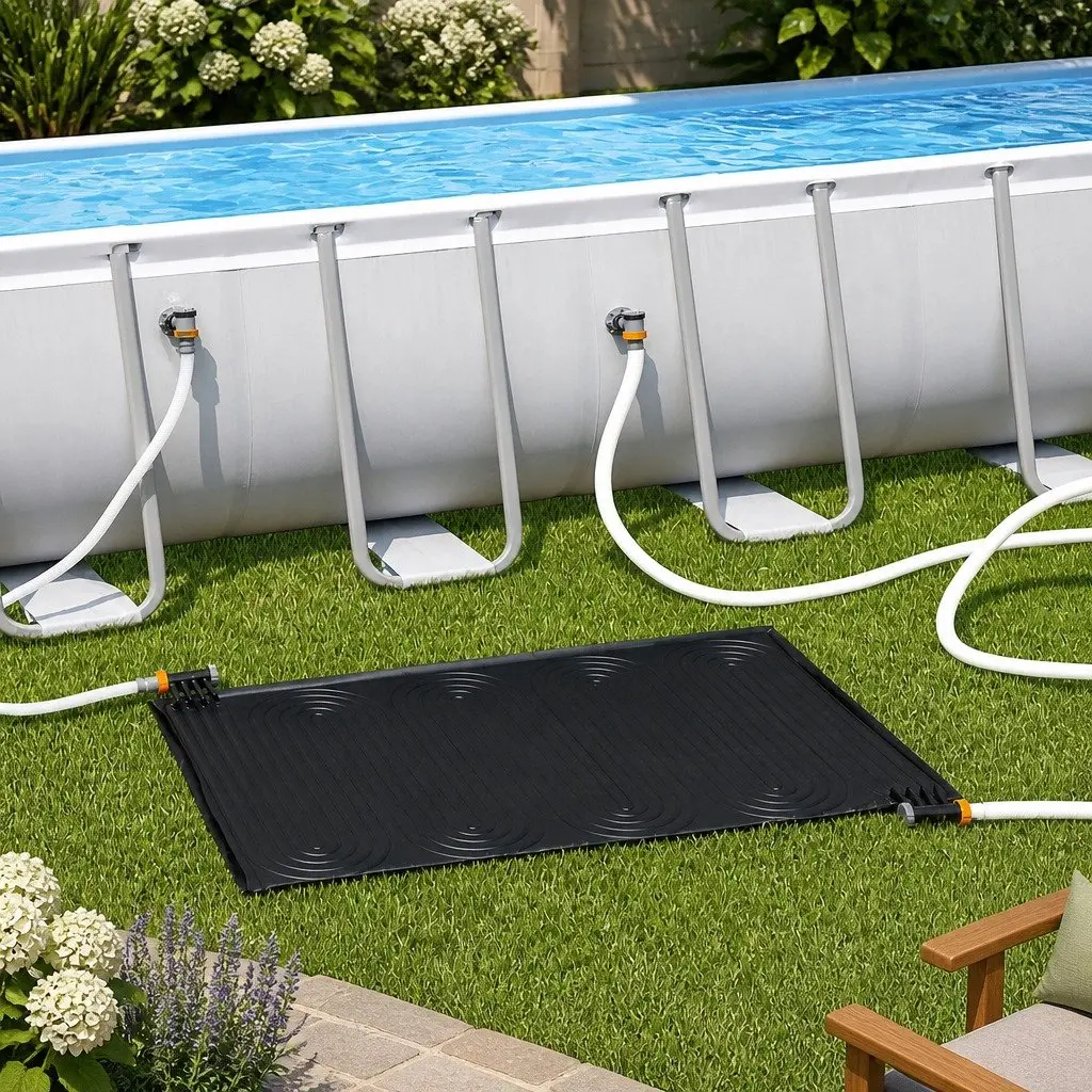 Solar Pool Heater Pad Black 110x171cm