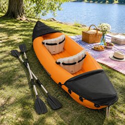 Durable Inflatable Kayak for 2 with Aluminium Oars