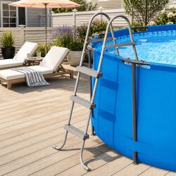 Heavy Duty Above Ground Pool Ladder with Non-Slip Steps
