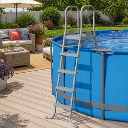 Premium Above Ground Pool Ladder 195cm with Removable Steps