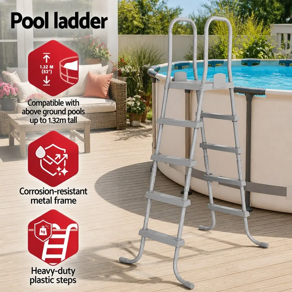 Above Ground Pool Ladder 195cm with Removable Steps