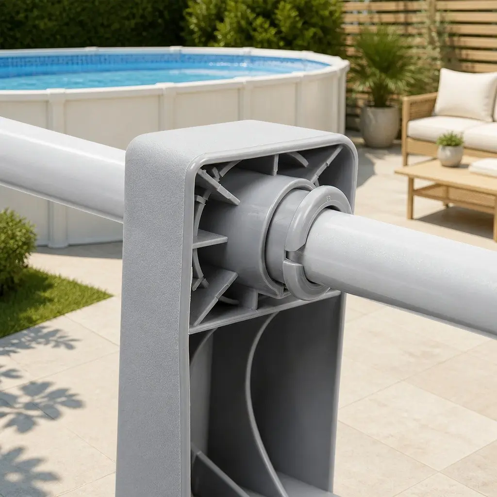 Pool Ladder Plastic 84cm Grey 2 Step Above Ground Swimming Pools Removable Steps